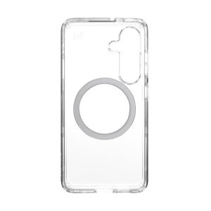 Speck Presidio Perfect Clear Magnet Case - Samsung Galaxy S25 - Clear & Chrome