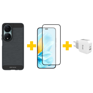 Honor X7B Bundle – Phone Case / Wall Charger / Screenguard