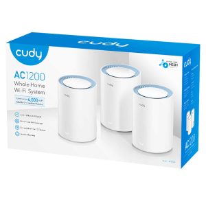 CUDY AC1200 Dual-Band Wi-Fi Router - 3 Pack