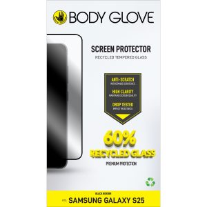 Body Glove Recycled Tempered Glass Screen Protector - Samsung Galaxy S25 - Black Border