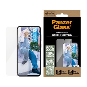 PanzerGlass Screen Protector Ultra Wide Fit With EasyAligner - Samsung Galaxy A36 - Clear
