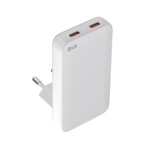 Snug 2 Port PD GaN Slim Wall Charger 65W - White