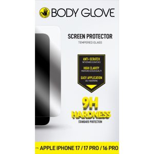 Body Glove Tempered Glass Screen Protector - Apple iPhone 17/17 Pro/16 Pro - Clear