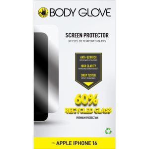 Body Glove Recycled Tempered Glass Screen Protector - Apple iPhone 16 / iPhone 15 - Clear