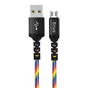Snug USB To Micro Rainbow Cable - 1.2 Meter