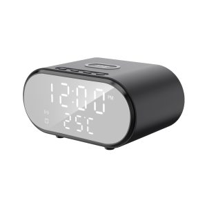 Snug Wireless Charger With Clock 15W - Black