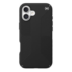 Speck Presidio2 Grip Case - Apple iPhone 16 Plus - Black & Slate Grey