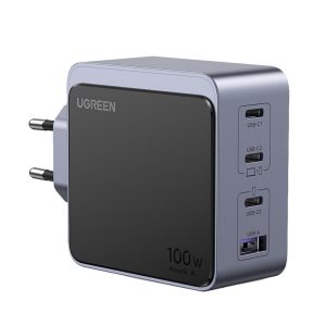 UGREEN Nexode 4 Port PD/USB Wall Charger 100W - Grey & Black