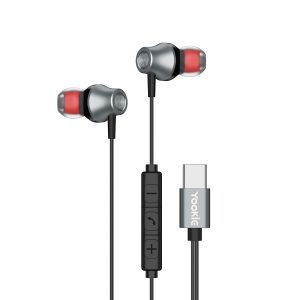 Yookie YTL-11 Wired Earphones Type-C - Black/Silver